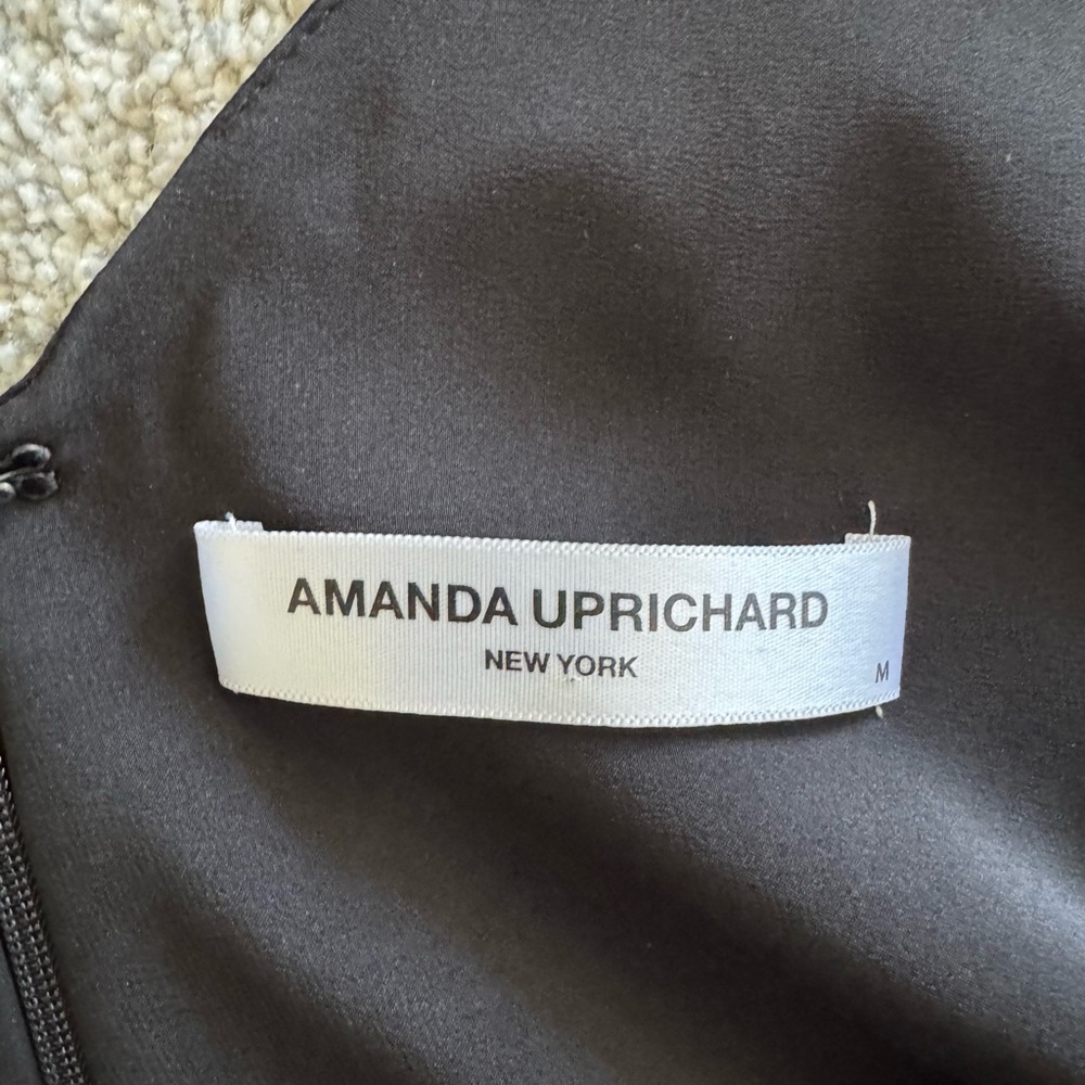 Amanda Uprichard Charter Black Tie Front Silk Dress - Picture 2 of 2